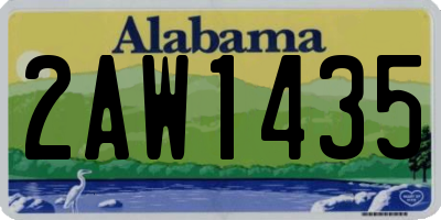 AL license plate 2AW1435