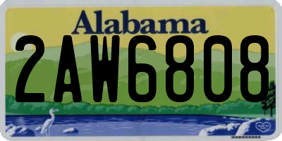 AL license plate 2AW6808
