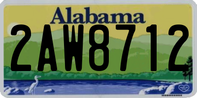 AL license plate 2AW8712