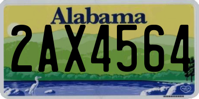AL license plate 2AX4564