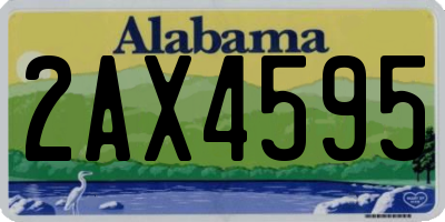 AL license plate 2AX4595