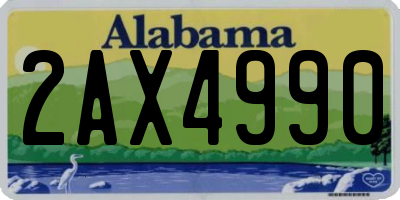 AL license plate 2AX4990