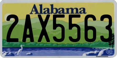 AL license plate 2AX5563