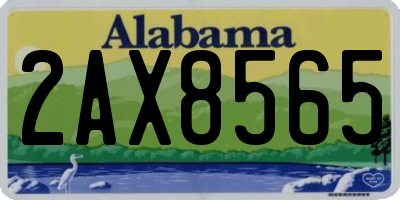 AL license plate 2AX8565