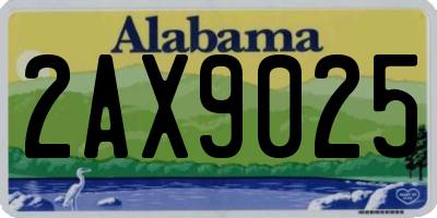 AL license plate 2AX9025