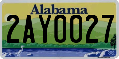 AL license plate 2AY0027