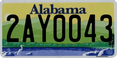 AL license plate 2AY0043