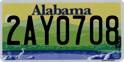 AL license plate 2AY0708