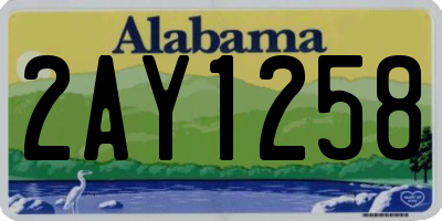 AL license plate 2AY1258