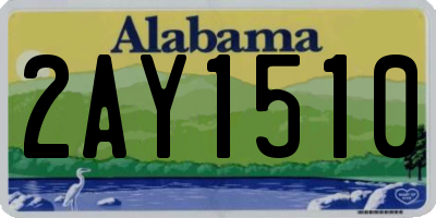 AL license plate 2AY1510