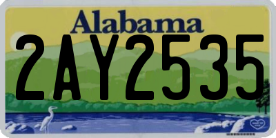 AL license plate 2AY2535