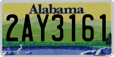AL license plate 2AY3161
