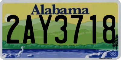 AL license plate 2AY3718