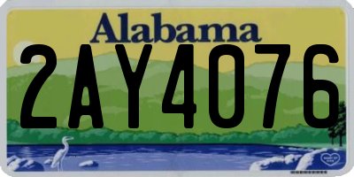 AL license plate 2AY4076