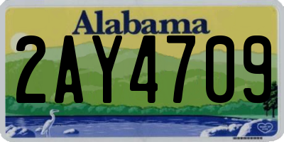 AL license plate 2AY4709