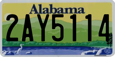AL license plate 2AY5114