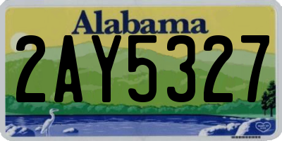 AL license plate 2AY5327