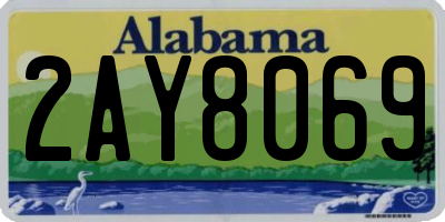 AL license plate 2AY8069