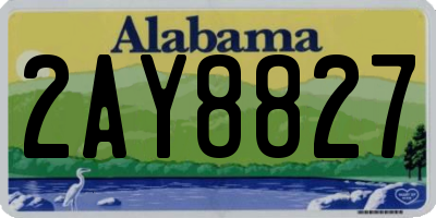AL license plate 2AY8827