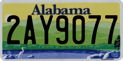 AL license plate 2AY9077