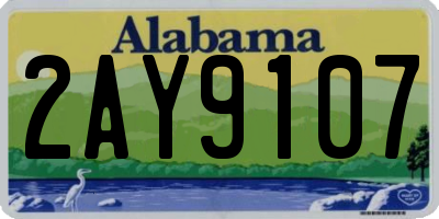 AL license plate 2AY9107