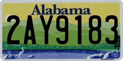 AL license plate 2AY9183