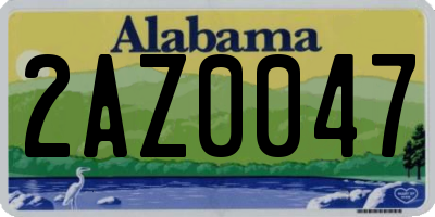 AL license plate 2AZ0047