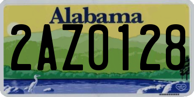AL license plate 2AZ0128
