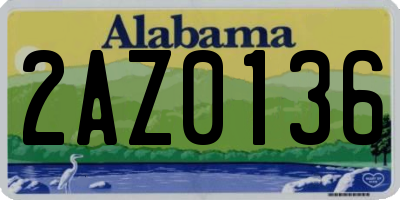 AL license plate 2AZ0136