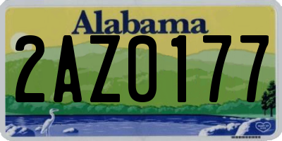 AL license plate 2AZ0177