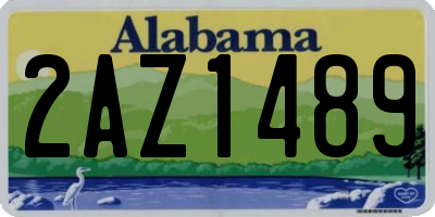 AL license plate 2AZ1489