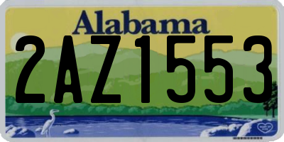 AL license plate 2AZ1553