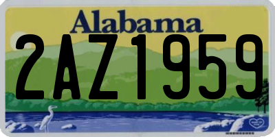 AL license plate 2AZ1959