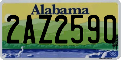 AL license plate 2AZ2590