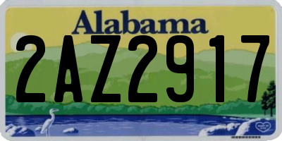 AL license plate 2AZ2917