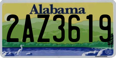 AL license plate 2AZ3619