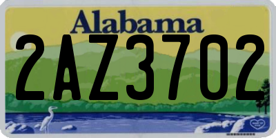 AL license plate 2AZ3702