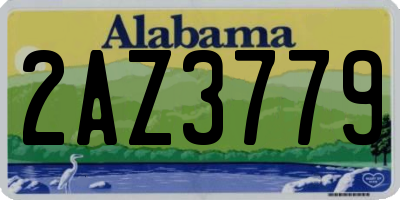 AL license plate 2AZ3779