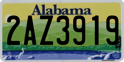 AL license plate 2AZ3919