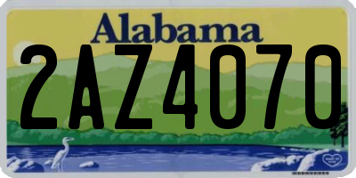 AL license plate 2AZ4070