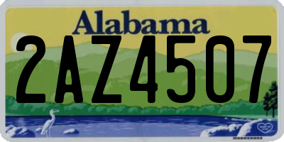 AL license plate 2AZ4507