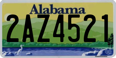AL license plate 2AZ4521