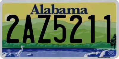 AL license plate 2AZ5211