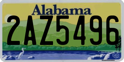 AL license plate 2AZ5496