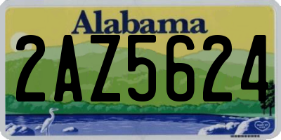 AL license plate 2AZ5624