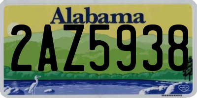 AL license plate 2AZ5938