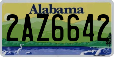 AL license plate 2AZ6642