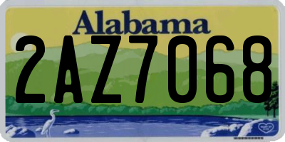 AL license plate 2AZ7068