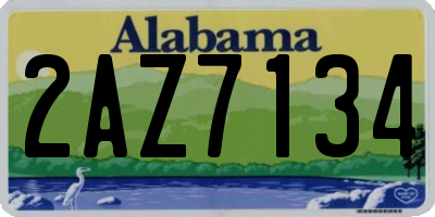 AL license plate 2AZ7134