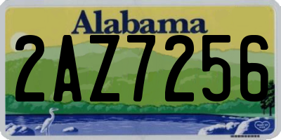 AL license plate 2AZ7256